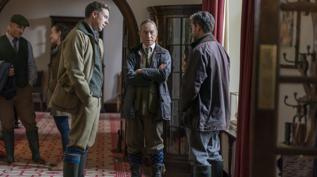 Andrew Buchan, Ken Leung, Jay Duplass. Photograph by Amanda Searle/HBO