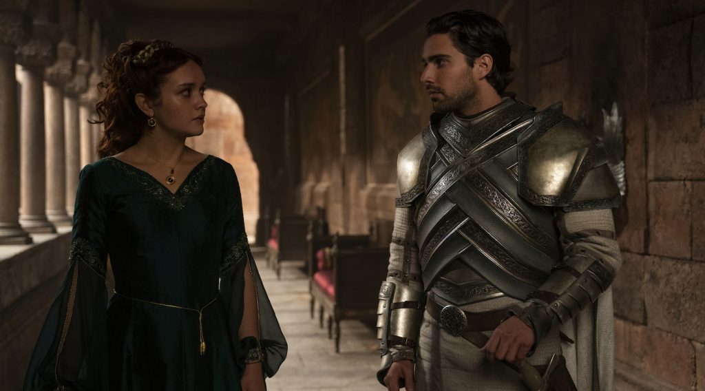 Olivia Cooke and Fabien Frankel. Photograph by Ollie Upton / HBO
