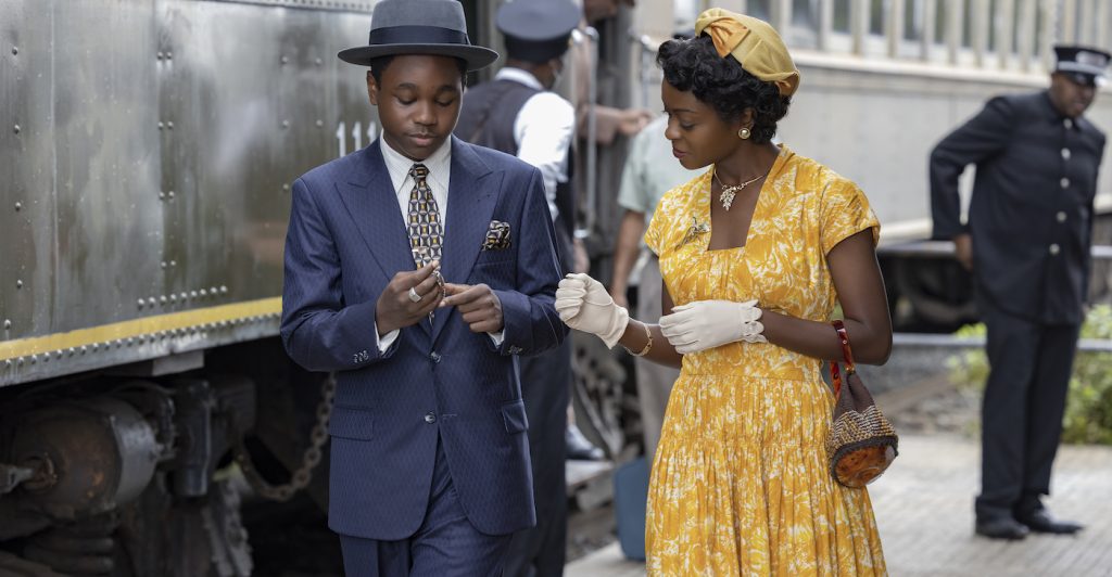 (L to R) Jalyn Hall as Emmett Till and Danielle Deadwyler as Mamie Till Mobley in TILL, directed by Chinonye Chukwu, released by Orion Pictures. Credit: Lynsey Weatherspoon / Orion Pictures © 2022 ORION RELEASING LLC. All Rights Reserved.