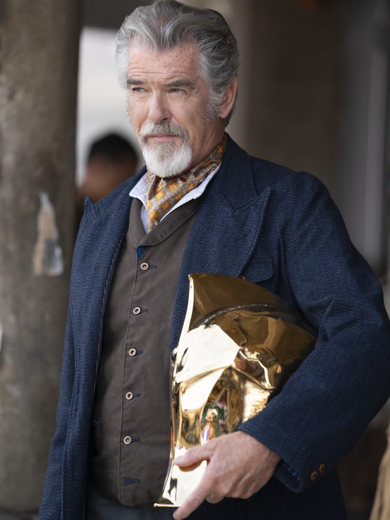 Caption: PIERCE BROSNAN as Dr. Fate in New Line Cinema’s action adventure “BLACK ADAM,” a Warner Bros. Pictures release. Photo Credit: Frank Masi