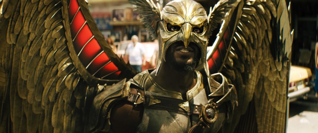 Caption: ALDIS HODGE as Hawkman in New Line Cinema’s action adventure “BLACK ADAM,” a Warner Bros. Pictures release. Photo Credit: Courtesy Warner Bros. Pictures