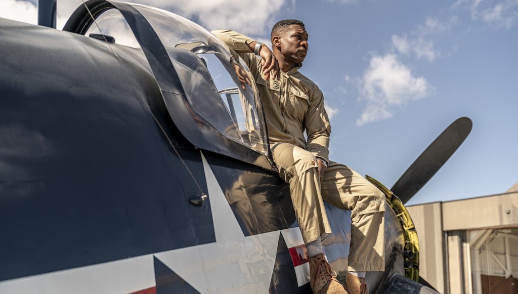 Jesse Brown (Jonathan Majors) in Columbia Pictures' DEVOTION.