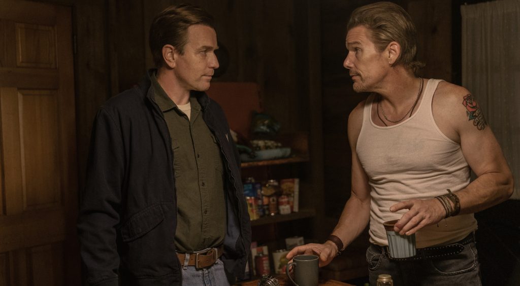 Ewan McGregor and Ethan Hawke in “Raymond & Ray,” premiering October 21, 2022 on Apple TV+.