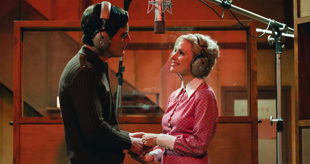 Michael Shannon is George Jones and Jessica Chastain is Tammy Wynette. Courtesy Showtime Networks.