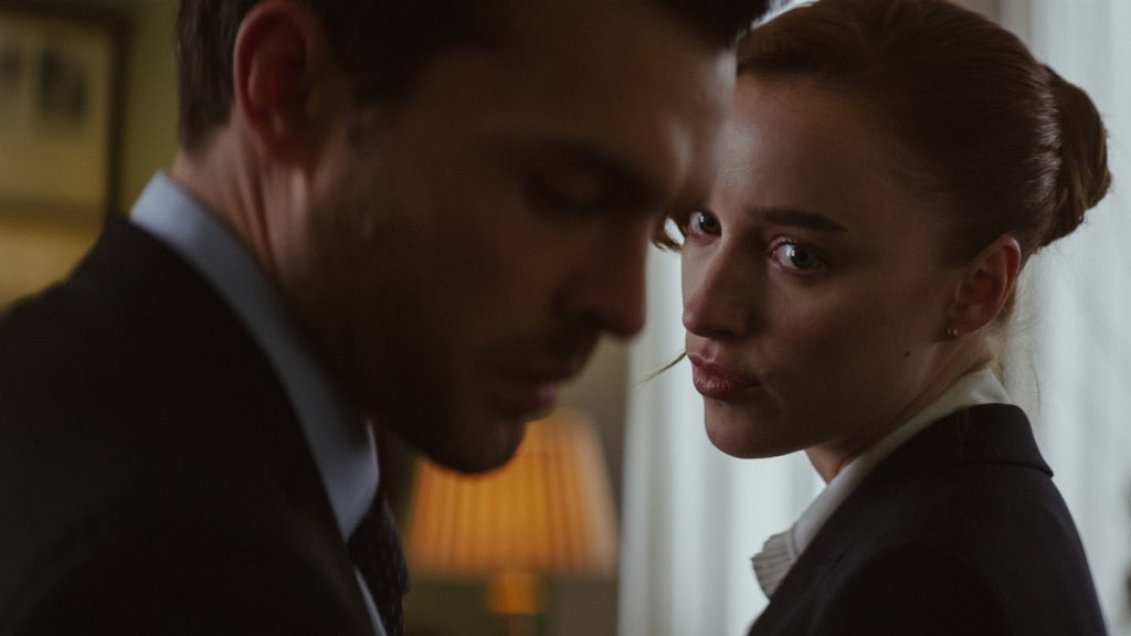 Phoebe Dynevor and Alden Ehrenreich appear in Fair Play by Chloe Domont, an official selection of the U.S. Dramatic Competition at the 2023 Sundance Film Festival. Courtesy of Sundance Institute