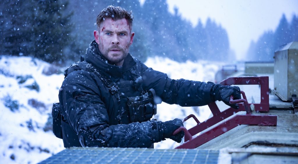 Extraction 2. (Pictured) Chris Hemsworth as Tyler Rake in Extraction 2. Cr. Jason Boland/Netflix © 2021