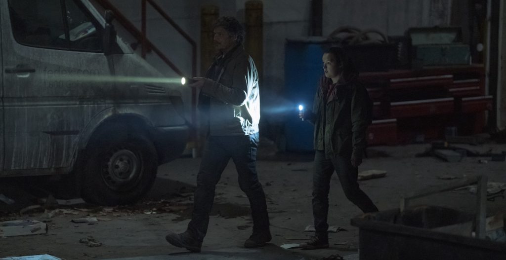 Pedro Pascal and Bella Ramsey in episode 4 of "The Last Of Us." Photograph by Liane Hentscher/HBO