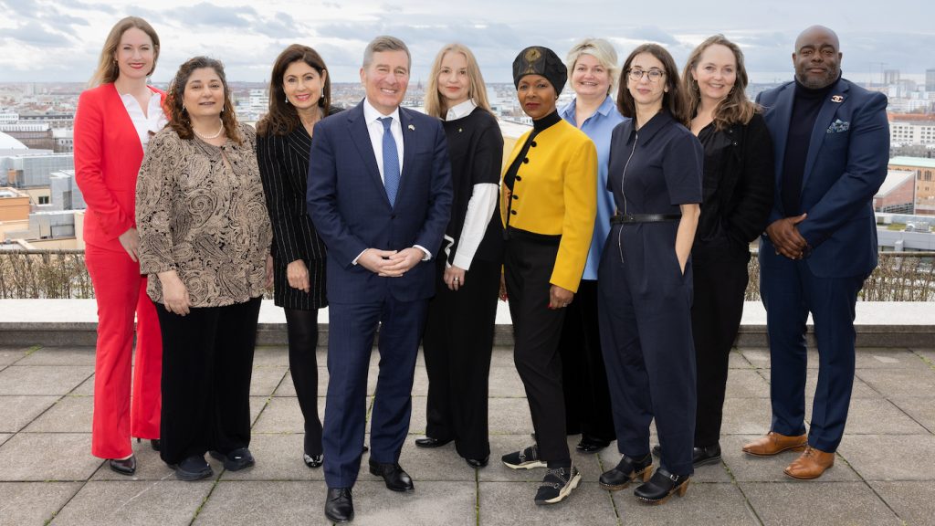 (f.l.t.r.: Patricia Ernst, Morrison Foerster; Cherrie S. Daniels, Cultural Attaché U.S. Embassy Berlin; Christiane Stuetzle, Morrison Foerster; Charles Rivkin, MPA; Anja Dihrberg-Siebler, Casting Director; Euzhan Palcy, Director, Screenwriter, Producer; Sabine Henssler, MPA EMEA; Jennifer Sobol, Warner Bros. Discovery; Gudny Hummelvoll, Producer, Hummelfilm, European Producers Club; John Gibson, MPA)