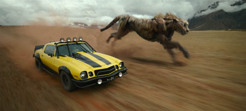 BUMBLEBEE and CHEETOR in PARAMOUNT PICTURES and SKYDANCE Present In Association with HASBRO and NEW REPUBLIC PICTURES A di BONAVENTURA PICTURES Production A TOM DESANTO / DON MURPHY Production A BAY FILMS Production “TRANSFORMERS: RISE OF THE BEASTS”